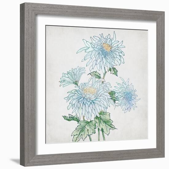 Delicate Botanical Blue II-Alex Black-Framed Art Print