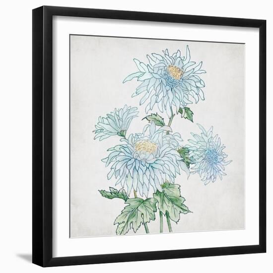 Delicate Botanical Blue II-Alex Black-Framed Art Print