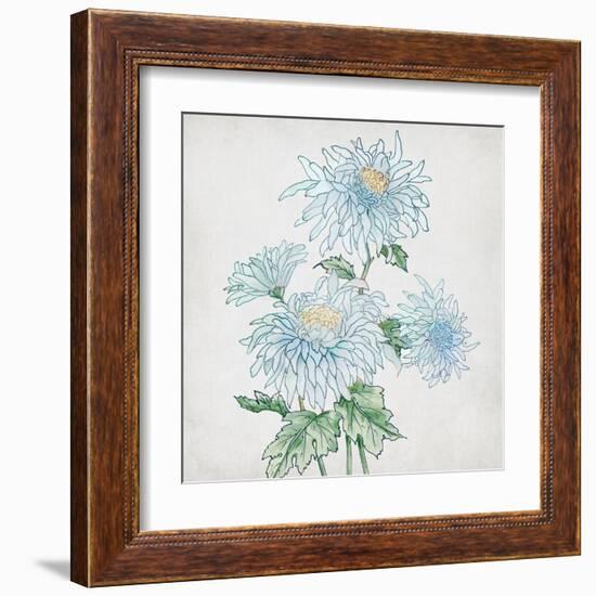 Delicate Botanical Blue II-Alex Black-Framed Art Print