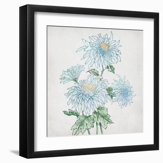 Delicate Botanical Blue II-Alex Black-Framed Art Print