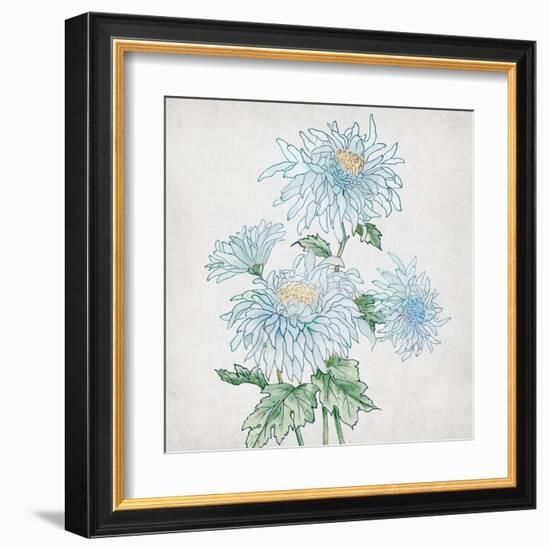 Delicate Botanical Blue II-Alex Black-Framed Art Print