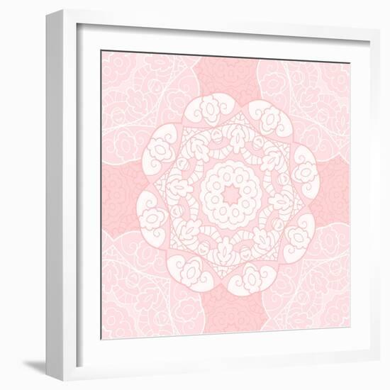 Delicate Lace Pattern-elein-Framed Art Print