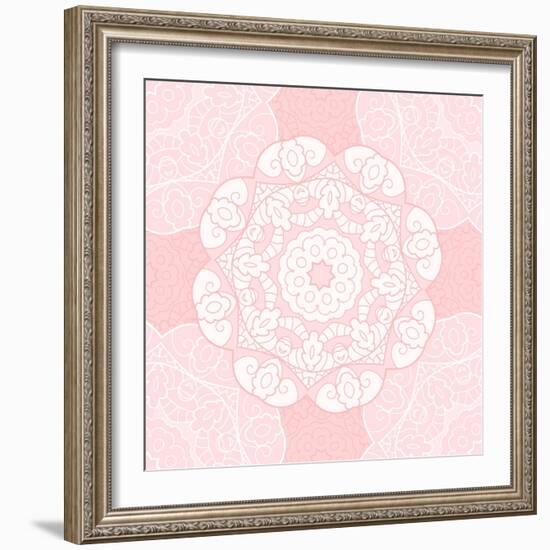 Delicate Lace Pattern-elein-Framed Premium Giclee Print