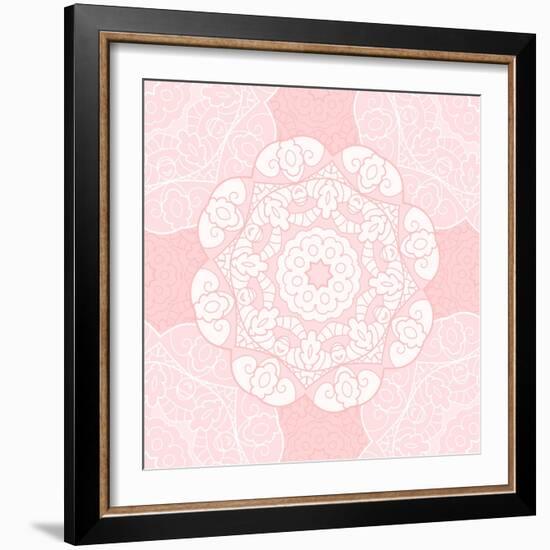 Delicate Lace Pattern-elein-Framed Premium Giclee Print