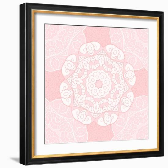 Delicate Lace Pattern-elein-Framed Premium Giclee Print