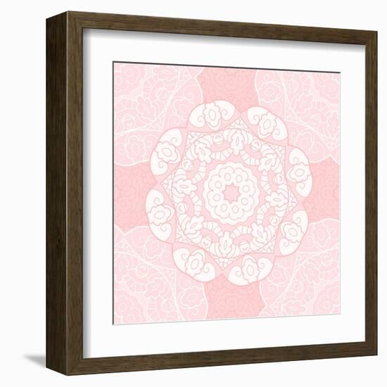 Delicate Lace Pattern-elein-Framed Art Print