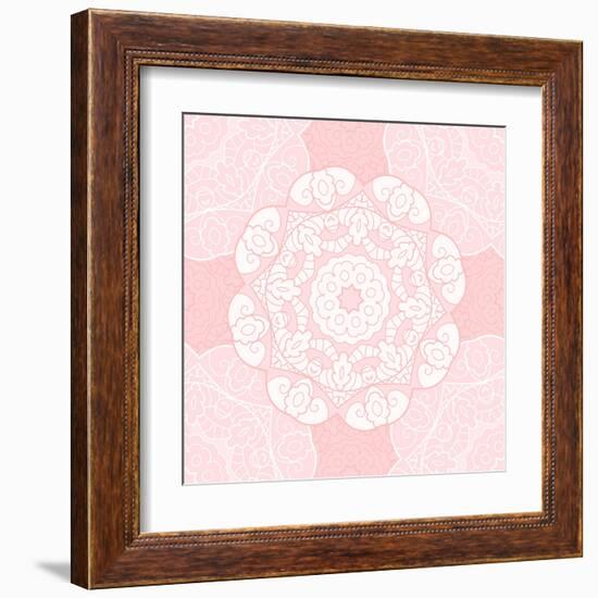 Delicate Lace Pattern-elein-Framed Art Print