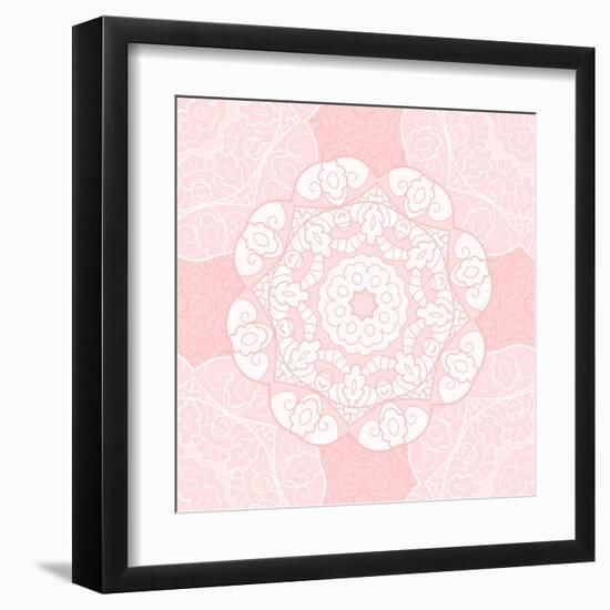 Delicate Lace Pattern-elein-Framed Art Print