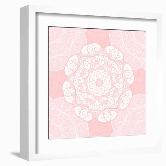 Delicate Lace Pattern-elein-Framed Art Print