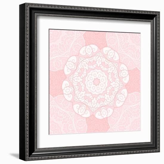 Delicate Lace Pattern-elein-Framed Art Print