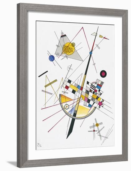 Delicate Tension (1923)-Wassily Kandinsky-Framed Art Print