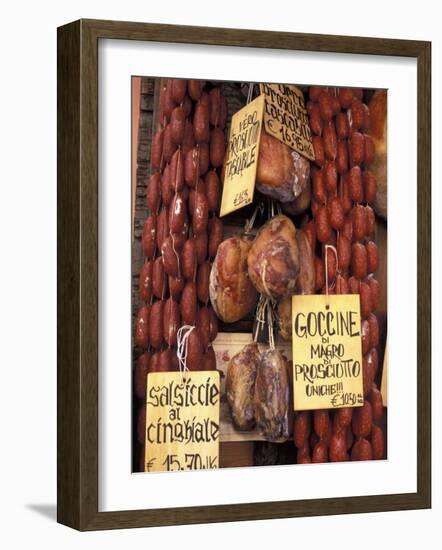 Delicatessen Shop, Norcia, Umbria, Italy, Europe-Vincenzo Lombardo-Framed Photographic Print