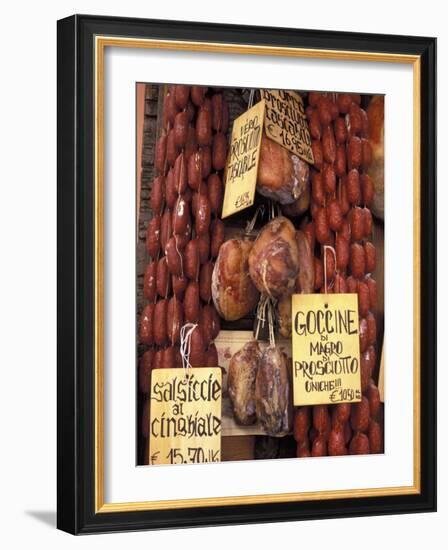 Delicatessen Shop, Norcia, Umbria, Italy, Europe-Vincenzo Lombardo-Framed Photographic Print