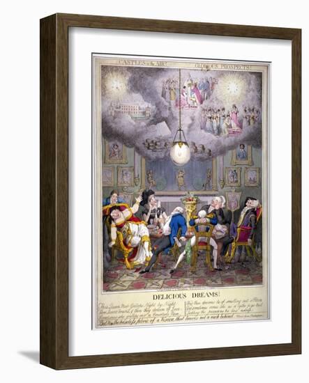 Delicious Dreams! Castles in the Air! Glorious Prospects!, 1821-Theodore Lane-Framed Giclee Print