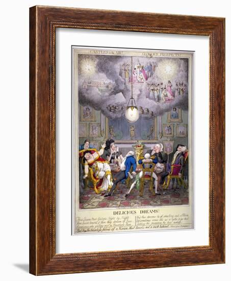 Delicious Dreams! Castles in the Air! Glorious Prospects!, 1821-Theodore Lane-Framed Giclee Print