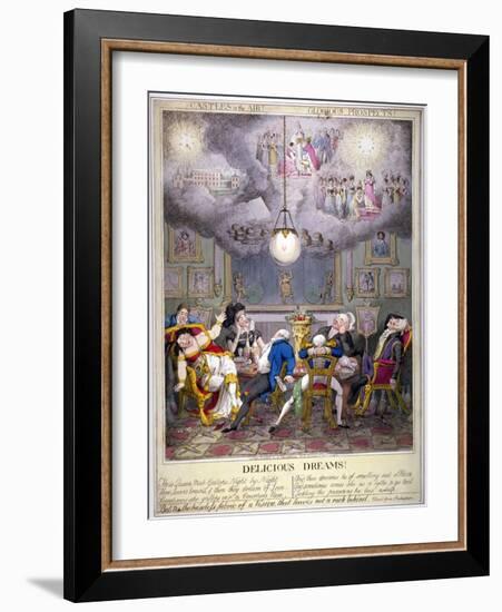 Delicious Dreams! Castles in the Air! Glorious Prospects!, 1821-Theodore Lane-Framed Giclee Print