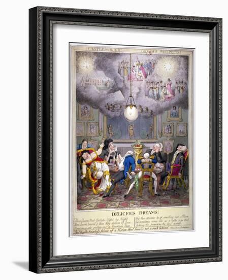Delicious Dreams! Castles in the Air! Glorious Prospects!, 1821-Theodore Lane-Framed Giclee Print