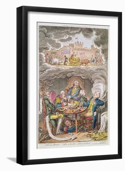 Delicious Dreams! Castles in the Air! Glorious Prospects!-James Gillray-Framed Giclee Print