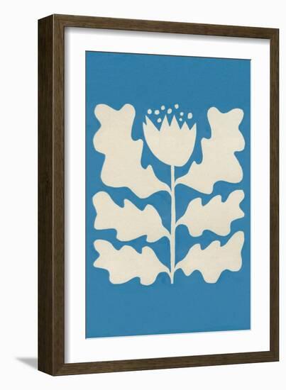 Delighted I Blue Vertical-Moira Hershey-Framed Art Print