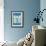 Delighted I Blue Vertical-Moira Hershey-Framed Art Print displayed on a wall