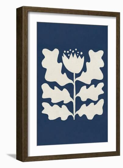 Delighted I Navy Vertical-Moira Hershey-Framed Art Print