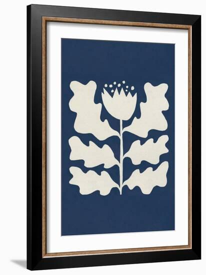 Delighted I Navy Vertical-Moira Hershey-Framed Art Print