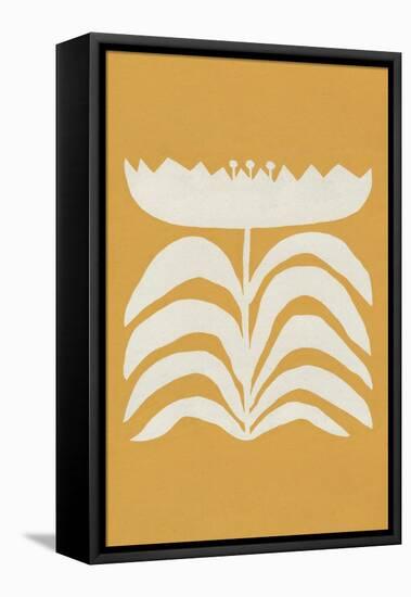 Delighted II Yellow Vertical-Moira Hershey-Framed Stretched Canvas