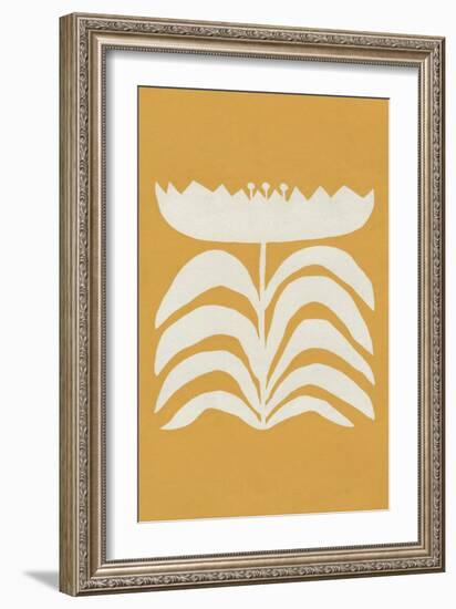 Delighted II Yellow Vertical-Moira Hershey-Framed Art Print