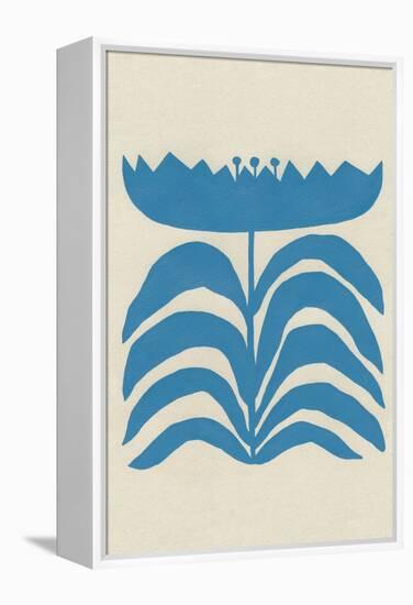 Delighted III Blue Vertical-Moira Hershey-Framed Stretched Canvas