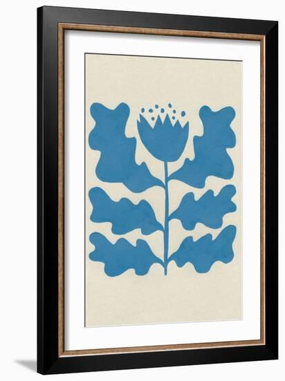 Delighted IV Blue Vertical-Moira Hershey-Framed Art Print