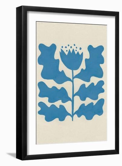 Delighted IV Blue Vertical-Moira Hershey-Framed Art Print