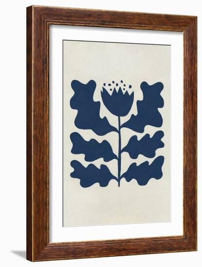 Delighted IV Navy Vertical-Moira Hershey-Framed Art Print