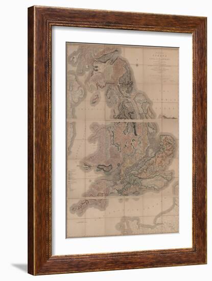 Delineation of the Strata of England and Wales with a Part of Scotland (The First Geological Map Of-William Smith-Framed Giclee Print