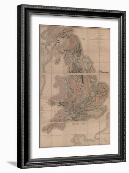 Delineation of the Strata of England and Wales with a Part of Scotland (The First Geological Map Of-William Smith-Framed Giclee Print