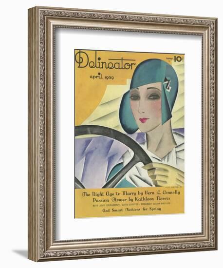 Delineator Magazine Front Cover April 1929-null-Framed Photographic Print