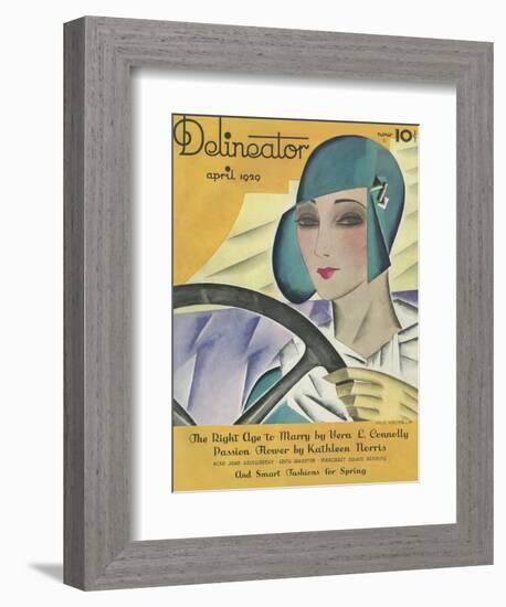 Delineator Magazine Front Cover April 1929-null-Framed Photographic Print