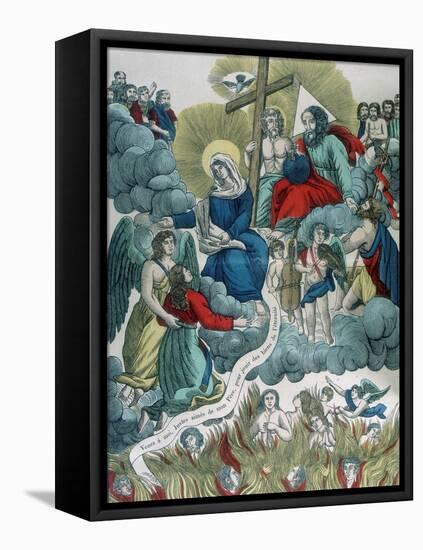 Deliverance of Souls from Purgatory, 19th Century-null-Framed Premier Image Canvas