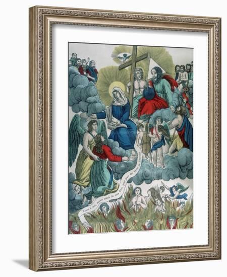 Deliverance of Souls from Purgatory, 19th Century-null-Framed Giclee Print