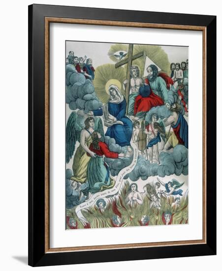 Deliverance of Souls from Purgatory, 19th Century-null-Framed Giclee Print