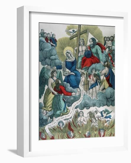 Deliverance of Souls from Purgatory, 19th Century-null-Framed Giclee Print