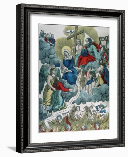 Deliverance of Souls from Purgatory, 19th Century-null-Framed Giclee Print