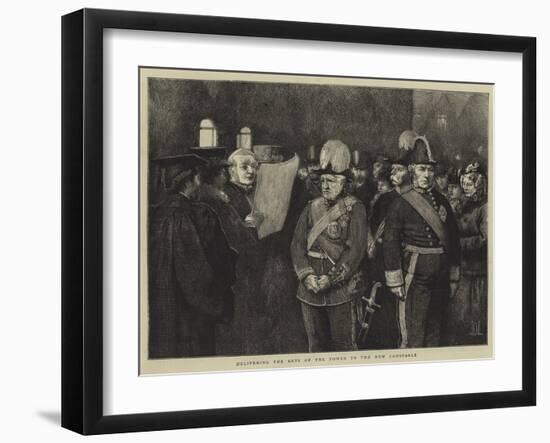 Delivering the Keys of the Tower to the New Constable-Sir James Dromgole Linton-Framed Giclee Print