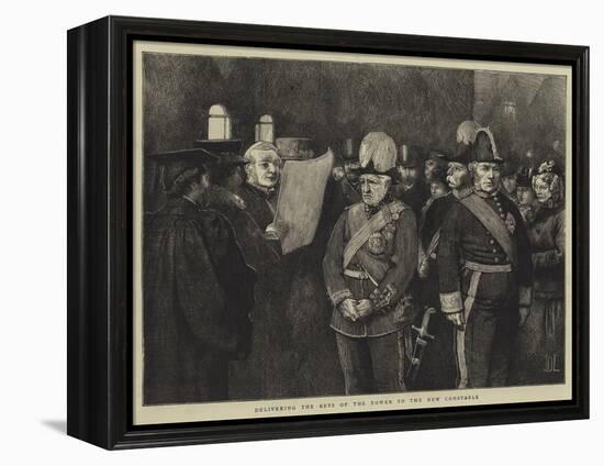 Delivering the Keys of the Tower to the New Constable-Sir James Dromgole Linton-Framed Premier Image Canvas