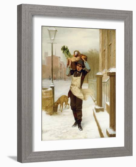 Delivery Boy, 1863-John George Brown-Framed Giclee Print