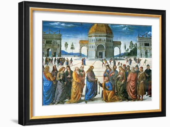 Delivery of the Keys to Saint Peter, 1481-Perugino-Framed Giclee Print