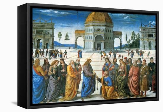 Delivery of the Keys to Saint Peter, 1481-Perugino-Framed Premier Image Canvas