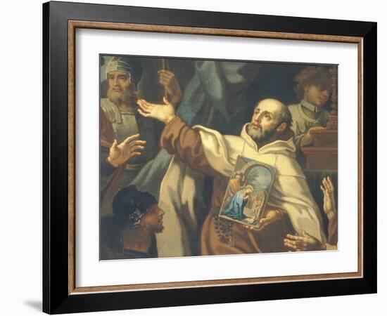 Delivery of Venerated Image of Our Lady of Victory to Father Domenico Di Gesu Maria-Sebastiano Conca-Framed Giclee Print