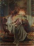 La Soiree, (Oil on Canvas)-Delphin Enjolras-Framed Giclee Print