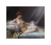 Tea by Lamplight (Oil on Canvas)-Delphin Enjolras-Giclee Print