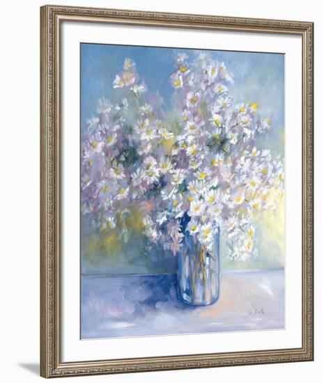 Delphiniums and Daisies-Genevieve Dolle-Framed Giclee Print